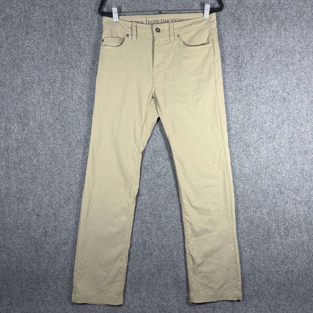 prAna Brion Pants Slim Fit Straight Hiking Khaki Mens Size 31x31 #2780